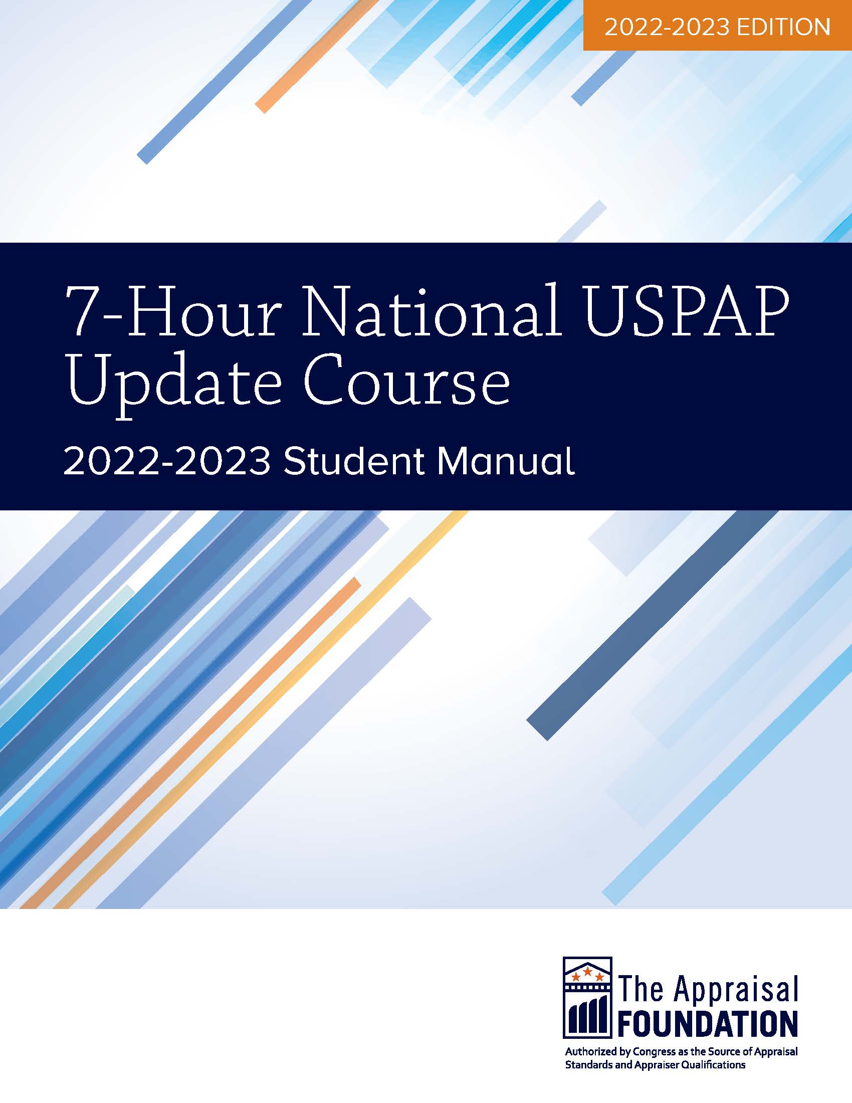 NEW 2022-23 7-Hour National USPAP Update Student Manual